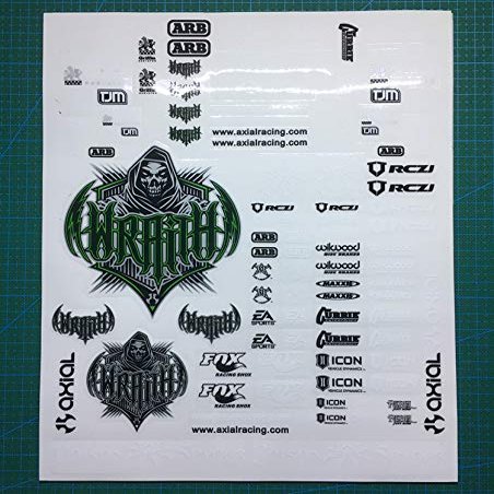 AX8001126 Body Stickers/Decals for AXIAL Racing 1/10 Scale Rock cralwer 4x4 RR10 ax10 SCX10 trx4 crossrc Truck/Buggy HSP Redcat