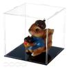 FINGERINSPIRE Clear Acrylic Display Case with Black Base & 4 Pcs Rubber Rings 6x6x6 Inch Cube Clear Self-Assembly Acrylic Box Dustproof Protection Showcase for Action Figures Collectibles Toys view 1