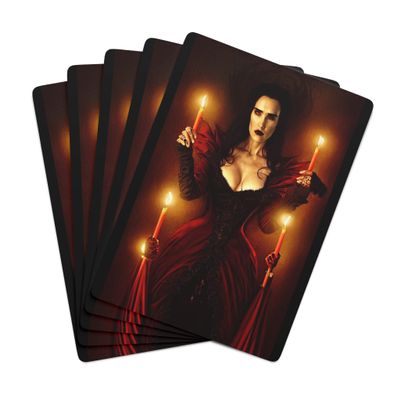 Brian Bula Red Witch Gothic Playing Cards Art Halloween Scary Horror Poker Cards