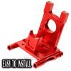 Rcarmumb Center Diff Mount Upgrades Part for 1/8 Kraton/Notorious/Outcast/Talion/Typhon,1/7 Felony/Infraction/Fireteam/Mojave/Limitless RC,Aluminum Center Differential Cover Mount,ARA320499,Red view 4