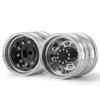 Rear Wheel Rim Aluminum Alloy 10 Spokes Wheel Hub for 1/14 Tamiya RC Trailer Tractor Truck Car Wheel Tires Upgrade Parts ( Color : 2PCS ) view 1
