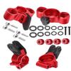 Rcarmumb RC Upgrades Part for 1/8 Typhon/Talion 6S BLX,1/7 Felony/Mojave/Infraction/Limitless 6S BLX,Alloy Front Knuckles Steering Blocks &Rear Hub Stub Axle Carriers,Red view 1