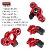 Rcarmumb RC Upgrades Part for 1/8 Typhon/Talion 6S BLX,1/7 Felony/Mojave/Infraction/Limitless 6S BLX,Alloy Front Knuckles Steering Blocks &Rear Hub Stub Axle Carriers,Red view 2