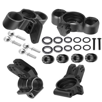 RCarmumb RC Upgrades Part for 1/8 Typhon/Talion 6S BLX,1/7 Felony/Mojave/Infraction/Limitless/Fireteam 6S BLX,Alloy Front Knuckles Steering Blocks &Rear Hub Stub Axle Carriers,Black