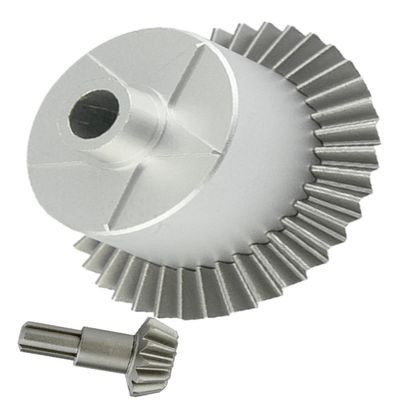 Rcarmumb Steel 37T Main Gear & Differential Case & Input Gear 13T Upgrades Part for 1/10 Granite/Senton/Vorteks/Big Rock 3S BLX,1/10 Outcast/Kraton 4S BLX 4WD,1/8 Vendetta/Typhon 3s blx,Silver