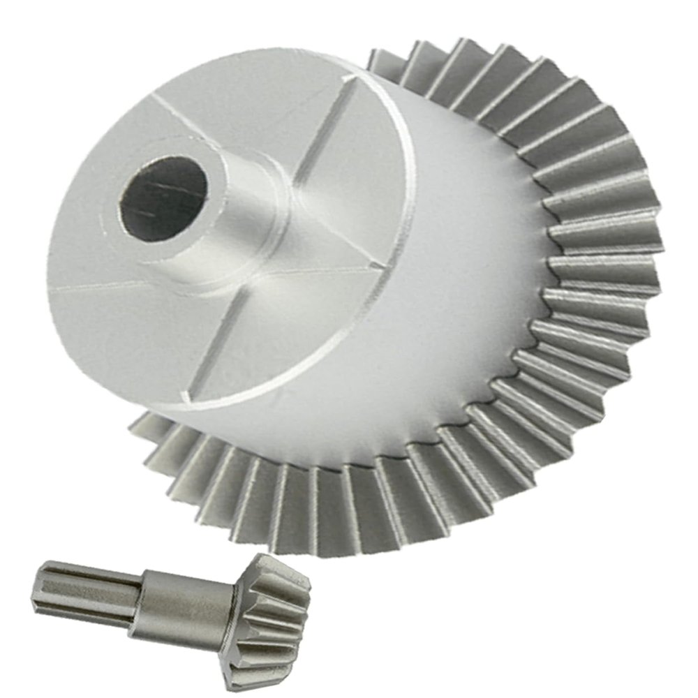 Rcarmumb Steel 37T Main Gear & Differential Case & Input Gear 13T Upgrades Part for 1/10 Granite/Senton/Vorteks/Big Rock 3S BLX,1/10 Outcast/Kraton 4S BLX 4WD,1/8 Vendetta/Typhon 3s blx,Silver