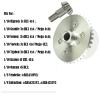 Rcarmumb Steel 37T Main Gear & Differential Case & Input Gear 13T Upgrades Part for 1/10 Granite/Senton/Vorteks/Big Rock 3S BLX,1/10 Outcast/Kraton 4S BLX 4WD,1/8 Vendetta/Typhon 3s blx,Silver view 2