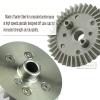 Rcarmumb Steel 37T Main Gear & Differential Case & Input Gear 13T Upgrades Part for 1/10 Granite/Senton/Vorteks/Big Rock 3S BLX,1/10 Outcast/Kraton 4S BLX 4WD,1/8 Vendetta/Typhon 3s blx,Silver view 4