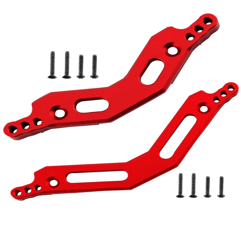 RCarmumb RC Upgrades Part for 1/10 Big Rock 3S BLX,Granite/Senton 3S BLX(Mega550),1/8 Typhon 3S BLX(Mega550), Alloy Front Rear Shock Tower Hops up,Red