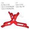 RCarmumb RC Upgrades Part for 1/10 Big Rock 3S BLX,Granite/Senton 3S BLX(Mega550),1/8 Typhon 3S BLX(Mega550), Alloy Front Rear Shock Tower Hops up,Red view 2
