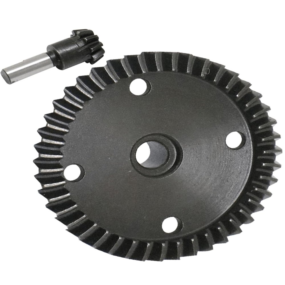 Rcarmumb Main Diff Gear 43T & Main Input Gear 10T Upgrades Part for 1/8 Kraton/Notorious/Outcast/Talion 6S BLX,1/7 Fireteam/Mojave 6S BLX 4WD,Steel RC Gear Hop Ups,Black,ARA310980,ARA310979