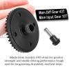 Rcarmumb Main Diff Gear 43T & Main Input Gear 10T Upgrades Part for 1/8 Kraton/Notorious/Outcast/Talion 6S BLX,1/7 Fireteam/Mojave 6S BLX 4WD,Steel RC Gear Hop Ups,Black,ARA310980,ARA310979 view 3