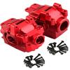 Rcarmumb Transmission Case Gearbox Upgrades Part for 1/10 Slash Stampede Rustler Hoss VXL 4X4 XO-1,Aluminum Front Rear Gearbox Differential Housings Upgrades,Replace #6880 #6881,Red view 1