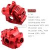 Rcarmumb Transmission Case Gearbox Upgrades Part for 1/10 Slash Stampede Rustler Hoss VXL 4X4 XO-1,Aluminum Front Rear Gearbox Differential Housings Upgrades,Replace #6880 #6881,Red view 2