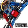 Rcarmumb Transmission Case Gearbox Upgrades Part for 1/10 Slash Stampede Rustler Hoss VXL 4X4 XO-1,Aluminum Front Rear Gearbox Differential Housings Upgrades,Replace #6880 #6881,Red view 4