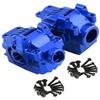 Rcarmumb Transmission Case Gearbox Upgrades Part for 1/10 Slash Stampede Rustler Hoss VXL 4X4 XO-1,Aluminum Front Rear Gearbox Differential Housings Upgrades,Replace #6880 #6881,Navy Blue view 1