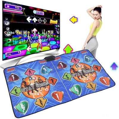 GOWENIC Dance Mat for Kids and Adults, Dance Mat Games for TV Electronic Dance Mats Dance Mat Double Game for Kids and Adults, USB Dance Mat for Wins 98 2000 XP
