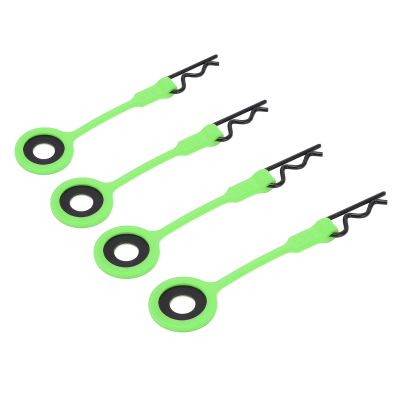 RC Car Shell Body Clip,4PCS Silicone and Iron RC Body Clip for 1/10 Model Car (Green)