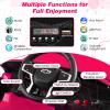 Costzon Ride on Car, 12V Licensed Chevrolet Tahoe Battery Powered Electric Vehicle w/ 2.4G Remote Control, High/Low Speed, Music, Lights, MP3/USB/FM, Spring Suspension, Electric SUV for Kids (Pink) view 2