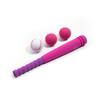 Lemito [MINI Size] 16" Foam Kids Sports Baseball Bat Set+ 3 Soft Balls + Storage Bag Included, Gift Toy for Girl Daughter Toddlers 3 Years Old Hitting Indoor Outdoor Playing, Pink view 1