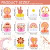 10 Pieces Two Groovy Party Decorations Groovy Retro Hippie Boho Party Honeycomb Centerpieces Table Toppers Double Sided Rainbow Daisy Flower Decorations for Girls Star Groovy Daisy Birthday Baby Shower Party Supplies view 2