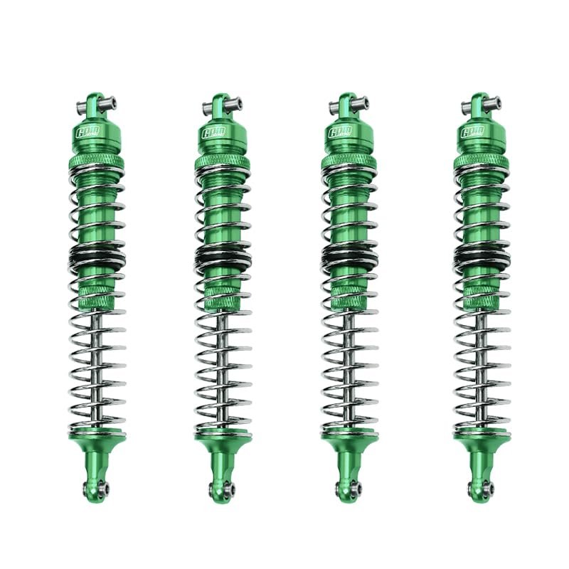 Aluminum Upgrade Combo Set B (Front+Rear Spring Dampers 130mm) For Losi 1:8 LMT 4WD Solid Axle Monster Truck LOS04022 / Mega Truck Brushless LOS04024 / LMT Grave Digger/Sonuva Digger LOS04021 - Green