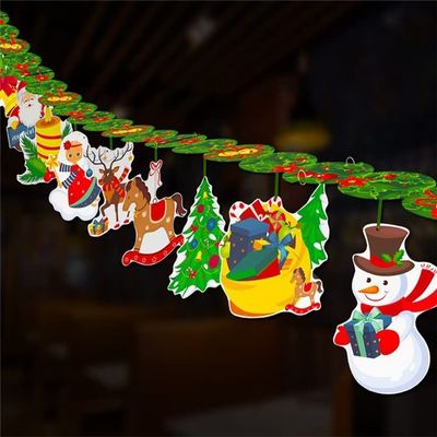 2 Pack Holidays Banners Christmas Banner Bunting Banner Xmas Pull Flag for Christmas Holiday Decorations Party Supplies 19 Feet