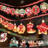 2 Pack Holidays Banners Christmas Banner Bunting Banner Xmas Pull Flag for Christmas Holiday Decorations Party Supplies 19 Feet view 2