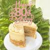 1 Pack Happy 80th Birthday Cake Topper Rose Gold Glitter 80 & Fabulous Cheers to 80 Years Old Birthday Cake Pick for Celebrating 80th Birthday Anniversary Party Cake Decorations Supplies view 4