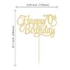 1 Pack Happy 70th Birthday Cake Topper Gold Glitter Number 70 Seventy Years Old Birthday Cake Pick Decoration For 70th Birthday Celebrating Anniversary Party Supplies view 2
