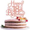 1 Pack Happy 18th Birthday Cake Topper Rose Gold Glitter 18 & Fabulous Cheers to 18 Years Old Birthday Cake Pick for Celebrating 18th Birthday Anniversary Party Cake Decorations Supplies view 1