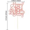 1 Pack Happy 18th Birthday Cake Topper Rose Gold Glitter 18 & Fabulous Cheers to 18 Years Old Birthday Cake Pick for Celebrating 18th Birthday Anniversary Party Cake Decorations Supplies view 2