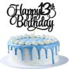 1 Pack Happy 13th Birthday Cake Topper Glitter Number 13 Thirteen Years Old Birthday Cake Pick Decoration for 13th Birthday Celebrating Anniversary Party Supplies Gold view 1
