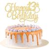 1 Pack Happy 13th Birthday Cake Topper Glitter Number 13 Thirteen Years Old Birthday Cake Pick Decoration for 13th Birthday Celebrating Anniversary Party Supplies Gold view 1