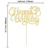 1 Pack Happy 13th Birthday Cake Topper Glitter Number 13 Thirteen Years Old Birthday Cake Pick Decoration for 13th Birthday Celebrating Anniversary Party Supplies Gold view 2