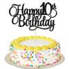 1 Pack Happy 10th Birthday Cake Topper Glitter Number 10 Ten Years Old Birthday Cake Pick Decoration for Celebrating 10th Birthday Anniversary Party Supplies Gold view 1