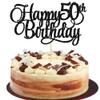 1 Pack Happy 50th Birthday Cake Topper Gold Glitter Number 50 Fifty Years Old Birthday Cake Pick Decoration For 50th Birthday Celebrating Anniversary Party Supplies view 1