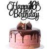 1 Pack Happy 16th Birthday Cake Topper Glitter Number 16 Sixteen Years Old Birthday Cake Pick Decoration for 16th Birthday Celebrating Anniversary Party Supplies Gold view 1