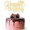 1 Pack Happy 18th Birthday Cake Topper Glitter Number 18 Eighteen Years Old Birthday Cake Pick Decoration for 18th Birthday Celebrating Anniversary Party Supplies Gold view 1