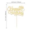 1 Pack Happy 18th Birthday Cake Topper Glitter Number 18 Eighteen Years Old Birthday Cake Pick Decoration for 18th Birthday Celebrating Anniversary Party Supplies Gold view 2
