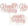 1 Pack Happy 15th Birthday Cake Topper Glitter Number 15 Fifteen Years Old Birthday Cake Pick Decoration for 15th Birthday Celebrating Anniversary Party Supplies Rose Gold view 3