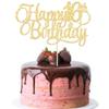 1 Pack Happy 16th Birthday Cake Topper Glitter Number 16 Sixteen Years Old Birthday Cake Pick Decoration for 16th Birthday Celebrating Anniversary Party Supplies Gold view 1