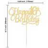 1 Pack Happy 16th Birthday Cake Topper Glitter Number 16 Sixteen Years Old Birthday Cake Pick Decoration for 16th Birthday Celebrating Anniversary Party Supplies Gold view 2
