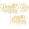 1 Pack Happy 16th Birthday Cake Topper Glitter Number 16 Sixteen Years Old Birthday Cake Pick Decoration for 16th Birthday Celebrating Anniversary Party Supplies Gold view 3