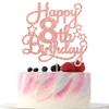 1 Pack Happy 8th Birthday Cake Topper Rose Gold Glitter 8th Birthday Cheers to 8 Years Old Birthday Cake Pick for Celebrating Anniversary Party Cake Decorations Supplies view 1