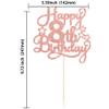 1 Pack Happy 8th Birthday Cake Topper Rose Gold Glitter 8th Birthday Cheers to 8 Years Old Birthday Cake Pick for Celebrating Anniversary Party Cake Decorations Supplies view 2