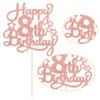 1 Pack Happy 8th Birthday Cake Topper Rose Gold Glitter 8th Birthday Cheers to 8 Years Old Birthday Cake Pick for Celebrating Anniversary Party Cake Decorations Supplies view 3