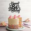 1 Pack Happy 8th Birthday Cake Topper Black Glitter 8th Birthday Cheers to 8 Years Old Birthday Cake Pick for Celebrating Birthday Anniversary Party Cake Decorations Supplies view 4