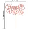 1 Pack Happy 18th Birthday Cake Topper Glitter Number 18 Eighteen Years Old Birthday Cake Pick Decoration for 18th Birthday Celebrating Anniversary Party Supplies Rose Gold view 2
