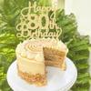 1 Pack Happy 80th Birthday Cake Topper Gold Glitter 80 & Fabulous Cheers to 80 Years Old Birthday Cake Pick for Celebrating 80th Birthday Anniversary Party Cake Decorations Supplies view 4